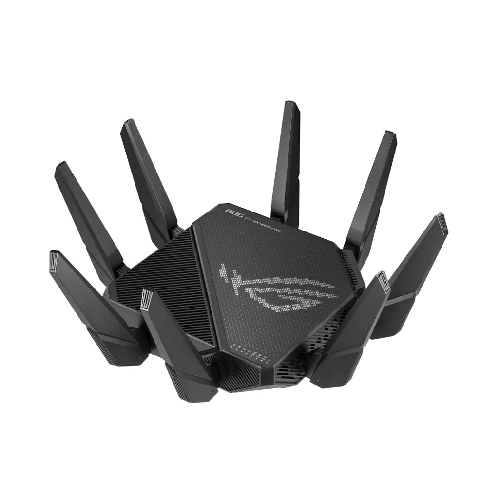 ASUS ROG Rapture GT-AX11000 Pro, Wi-Fi 6 (802.11ax), Tri-band (2.4 GHz / 5 GHz / 5 GHz), Ethernet LAN, Black, Tabletop router