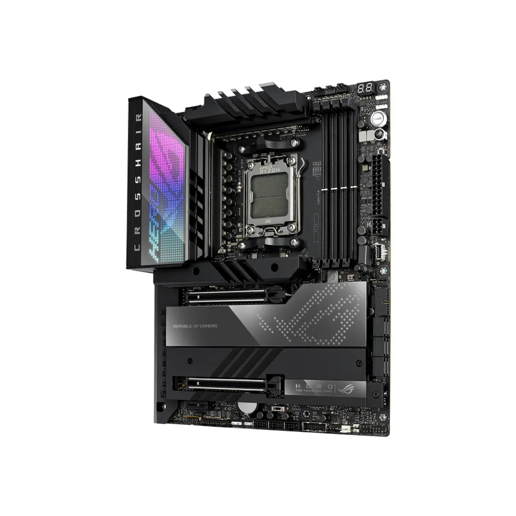 ASUS ROG CROSSHAIR X670E HERO, AMD, Socket AM5, AMD Ryzen™ 7, Socket AM5, DDR5-SDRAM, 192 GB