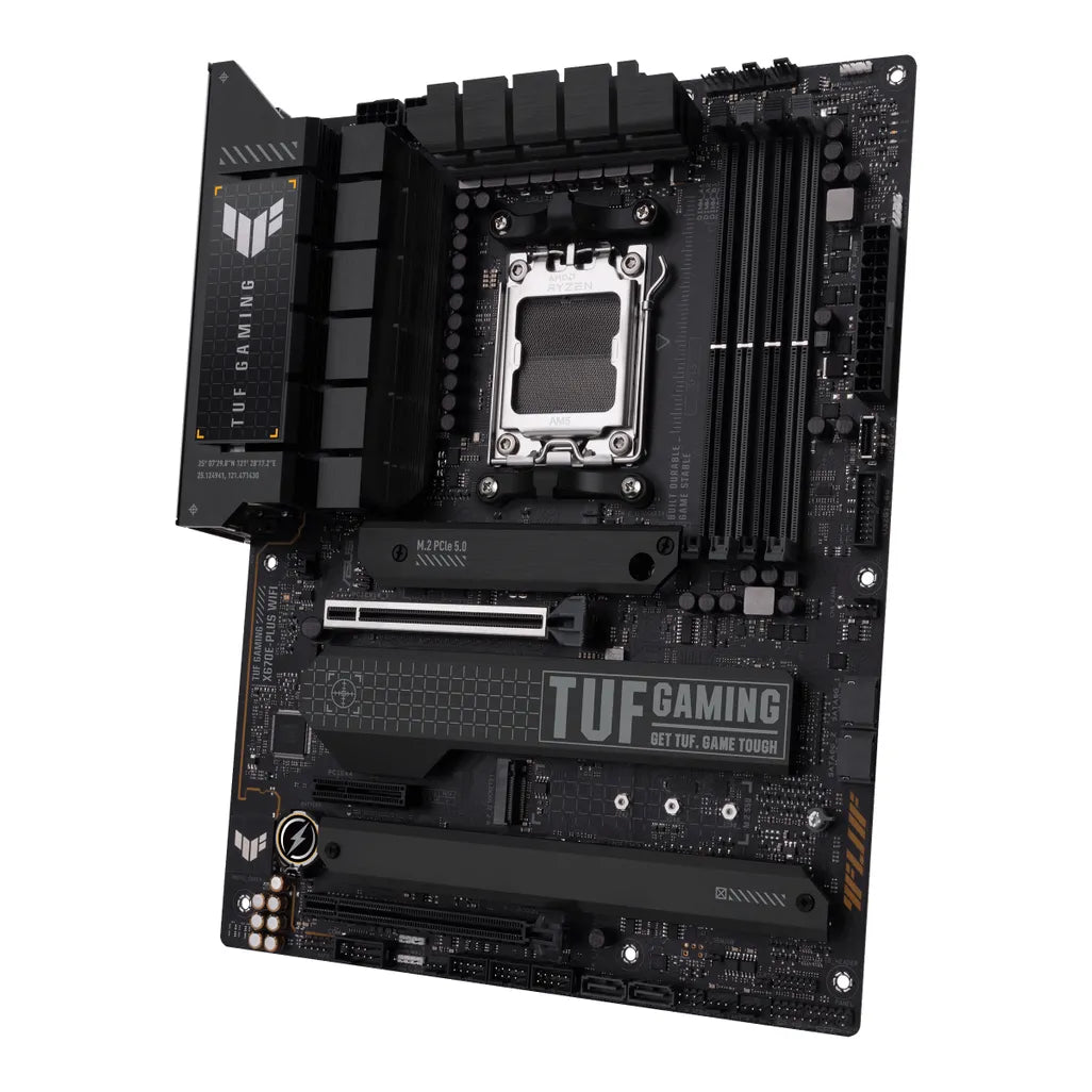 ASUS TUF GAMING X670E-PLUS WIFI, AMD, Socket AM5, AMD Ryzen 5 7th Gen, AMD Ryzen 7 7th Gen, AMD Ryzen 9 7th Gen, Socket AM5, DDR5-SDRAM, 192 GB