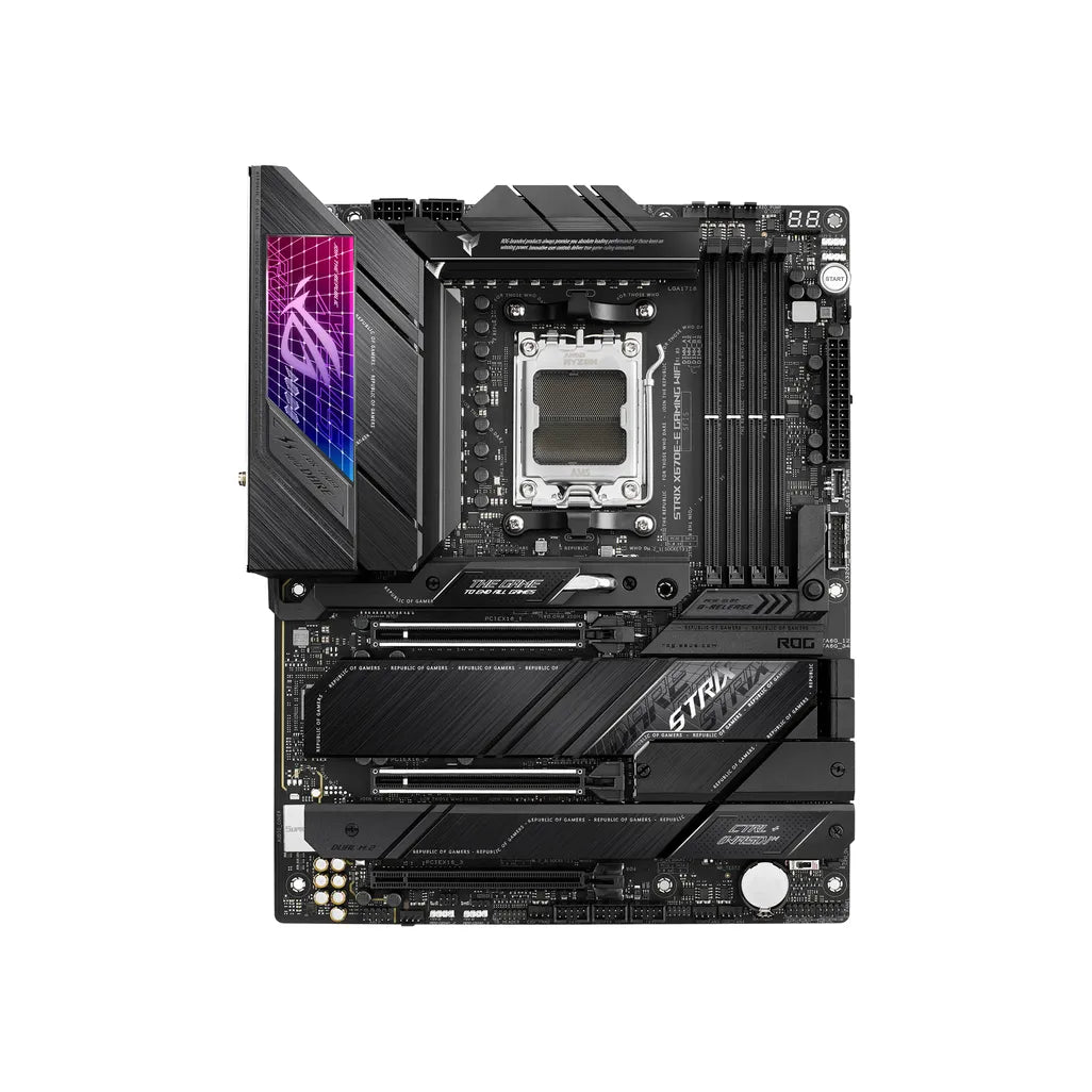 ASUS ROG STRIX X670E-E GAMING WIFI, AMD, Socket AM5, AMD Ryzen™ 7, DDR5-SDRAM, 128 GB, DIMM