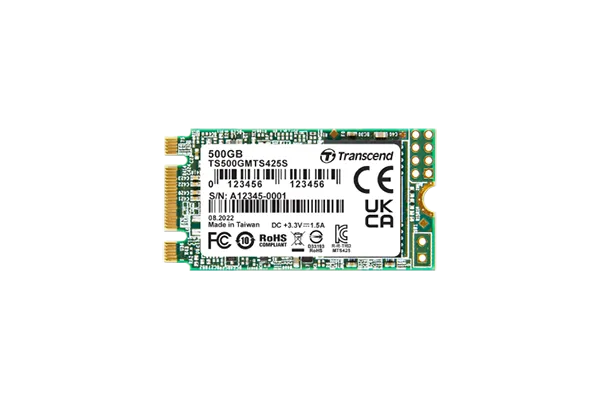 TRANSCEND 500GB MTS425S M.2 SATA 3 2242 SSD - CACHELESS TLC - image 2