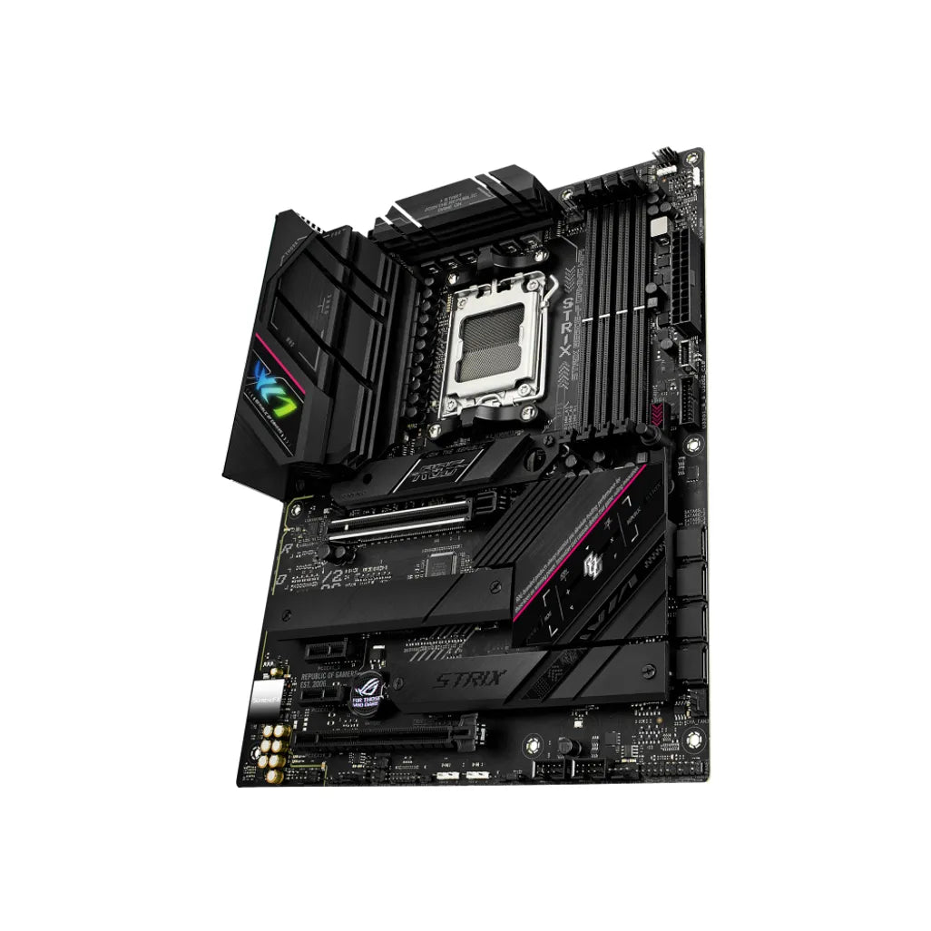 ASUS ROG STRIX B650E-F GAMING WIFI, AMD, Socket AM5, AMD Ryzen™ 7, Socket AM5, DDR5-SDRAM, 128 GB