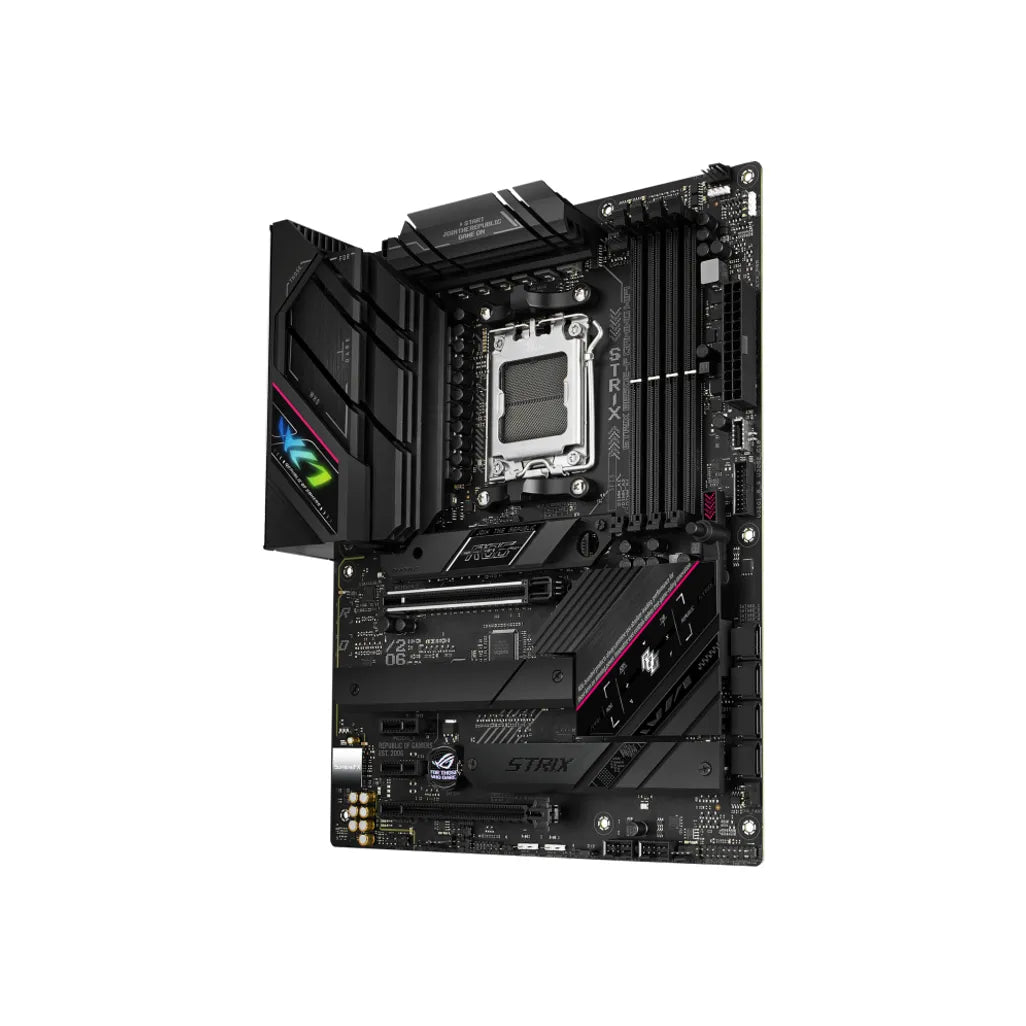 ASUS ROG STRIX B650E-F GAMING WIFI, AMD, Socket AM5, AMD Ryzen™ 7, Socket AM5, DDR5-SDRAM, 128 GB