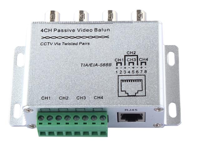 4 CHANNEL PASSIVE VIDEO BALUN