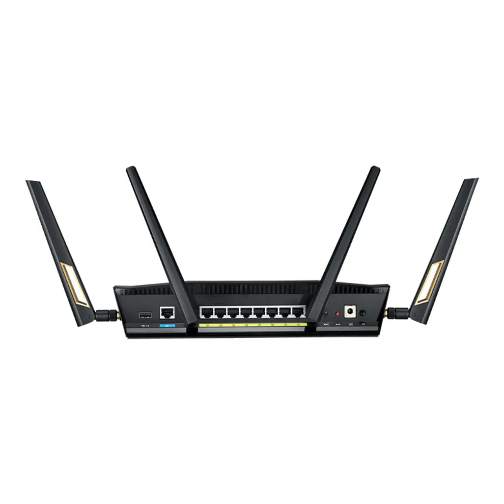 ASUS RT-AX88U, Wi-Fi 6 (802.11ax), Dual-band (2.4 GHz / 5 GHz), Ethernet LAN, 4G, Black, Tabletop router