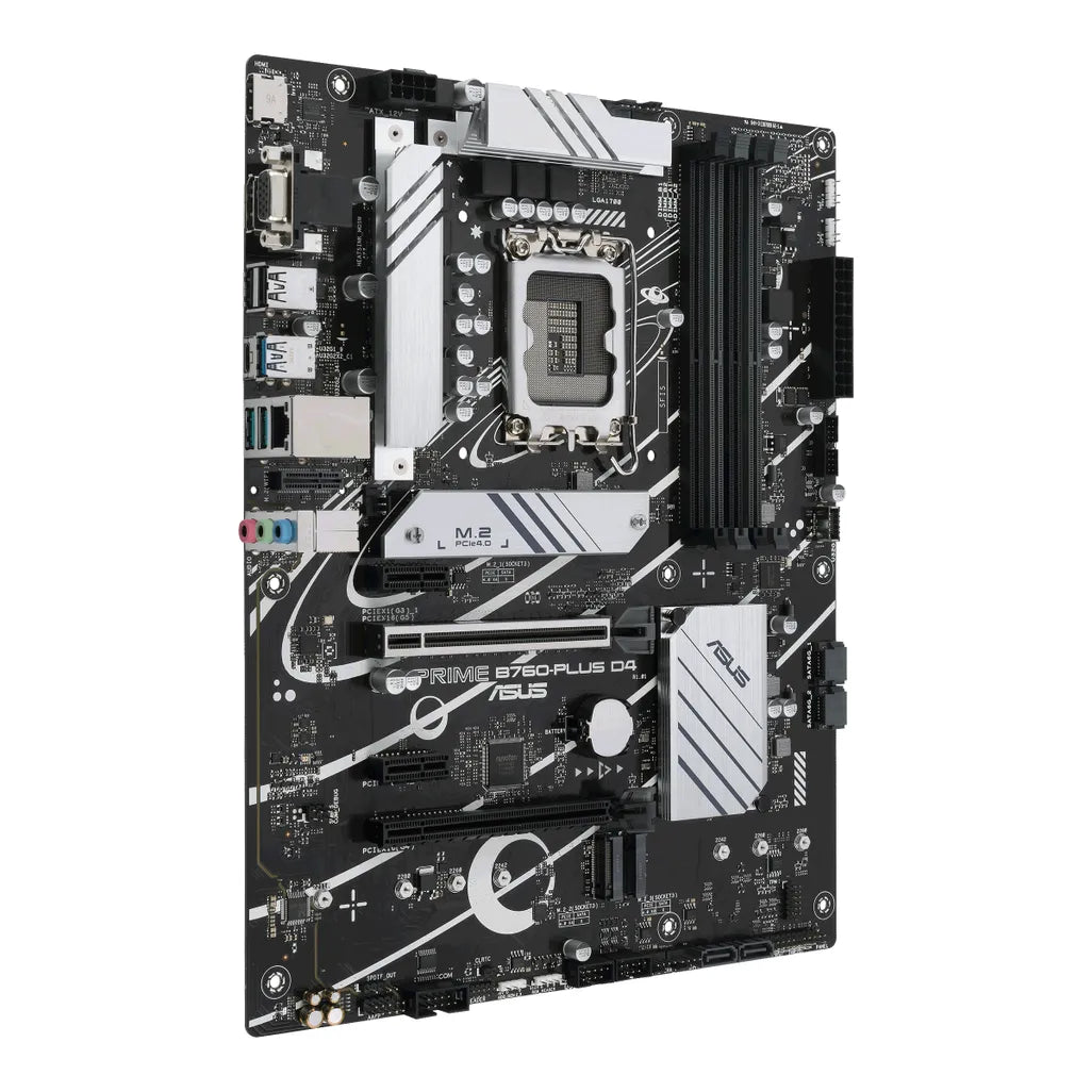 ASUS PRIME B760-PLUS D4, Intel, LGA 1700, Intel® Celeron®, Intel® Core™ i3, Intel® Core™ i5, Intel® Core™ i7, Intel® Core™ i9,..., LGA 1700, DDR4-SDRAM, 128 GB