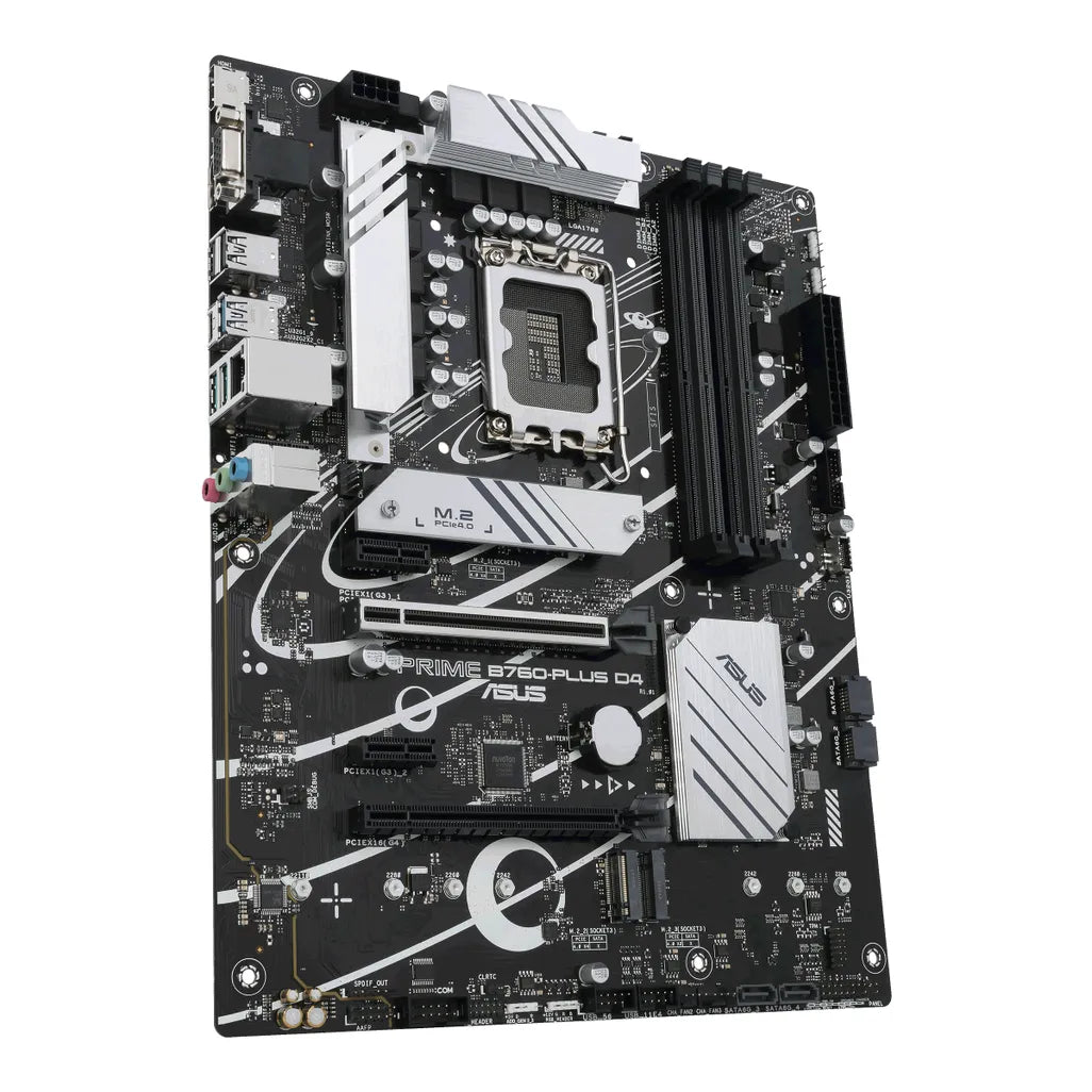 ASUS PRIME B760-PLUS D4, Intel, LGA 1700, Intel® Celeron®, Intel® Core™ i3, Intel® Core™ i5, Intel® Core™ i7, Intel® Core™ i9,..., LGA 1700, DDR4-SDRAM, 128 GB