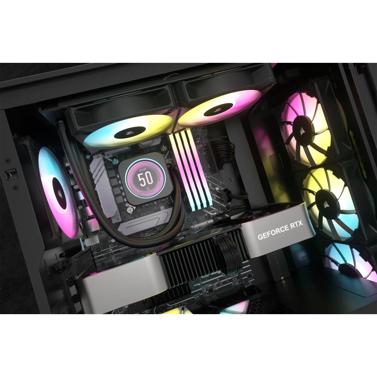 Corsair iCUE H100i ELITE LCD XT 240mm Liquid CPU Cooler AMD: AM5; AM3/4; sTRX4; sTR5 | Intel LGA: 1700/1851; 115X; 1200; 2011 - image 6
