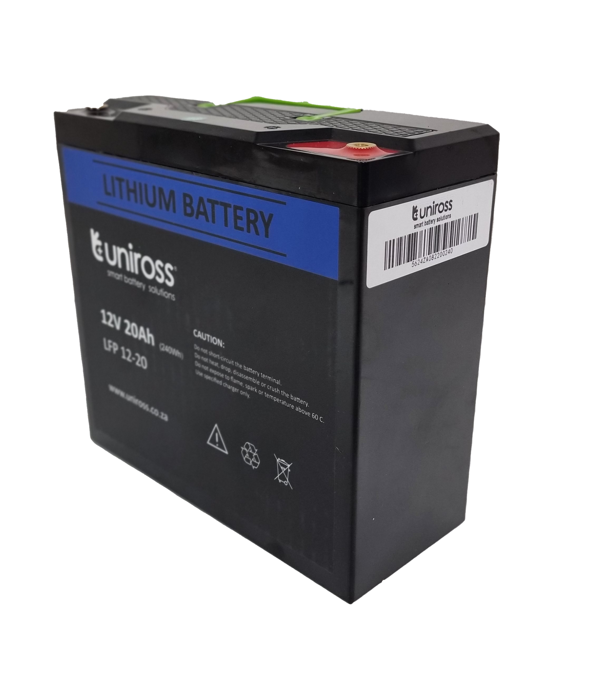 Uniross 12.8V 20Ah (256Wh) LiFEPO4 battery | UR-BAT-LiFePO4-12-20 - image 4