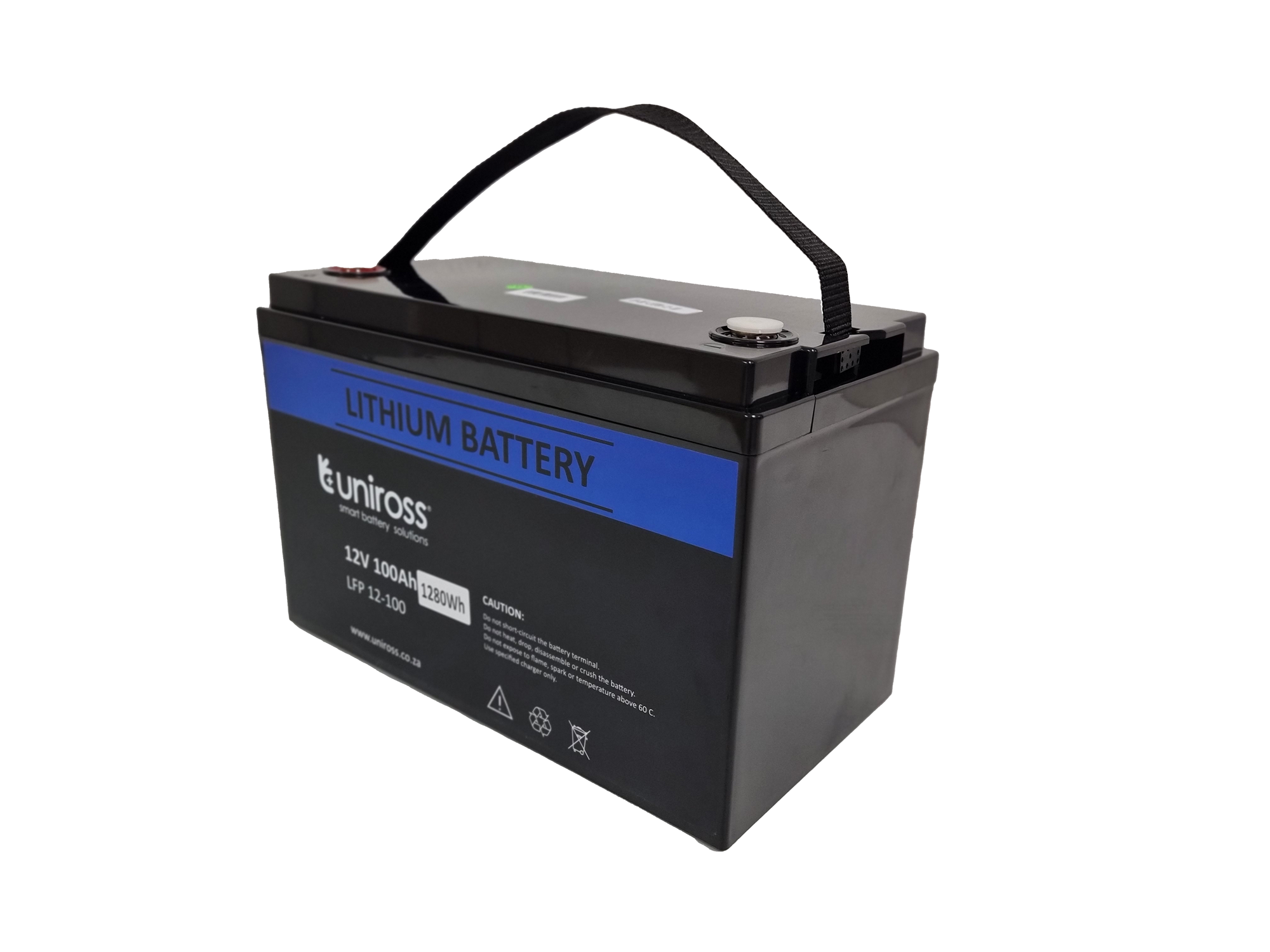 Uniross 12.8V 100Ah (1.28kWh) LiFEPO4 Battery | UR-BAT-LiFePO4-12-100 - image 3