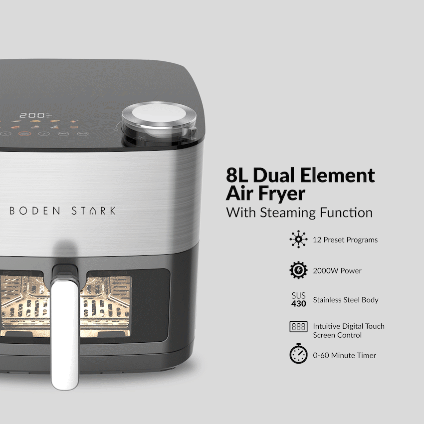 Boden Stark 8l Dual Element Air Fryer with Steaming Function - image 10