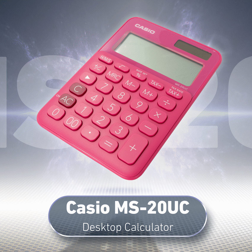 Casio MS-20UC - Desktop calculator 12 Digit - Red - image 10