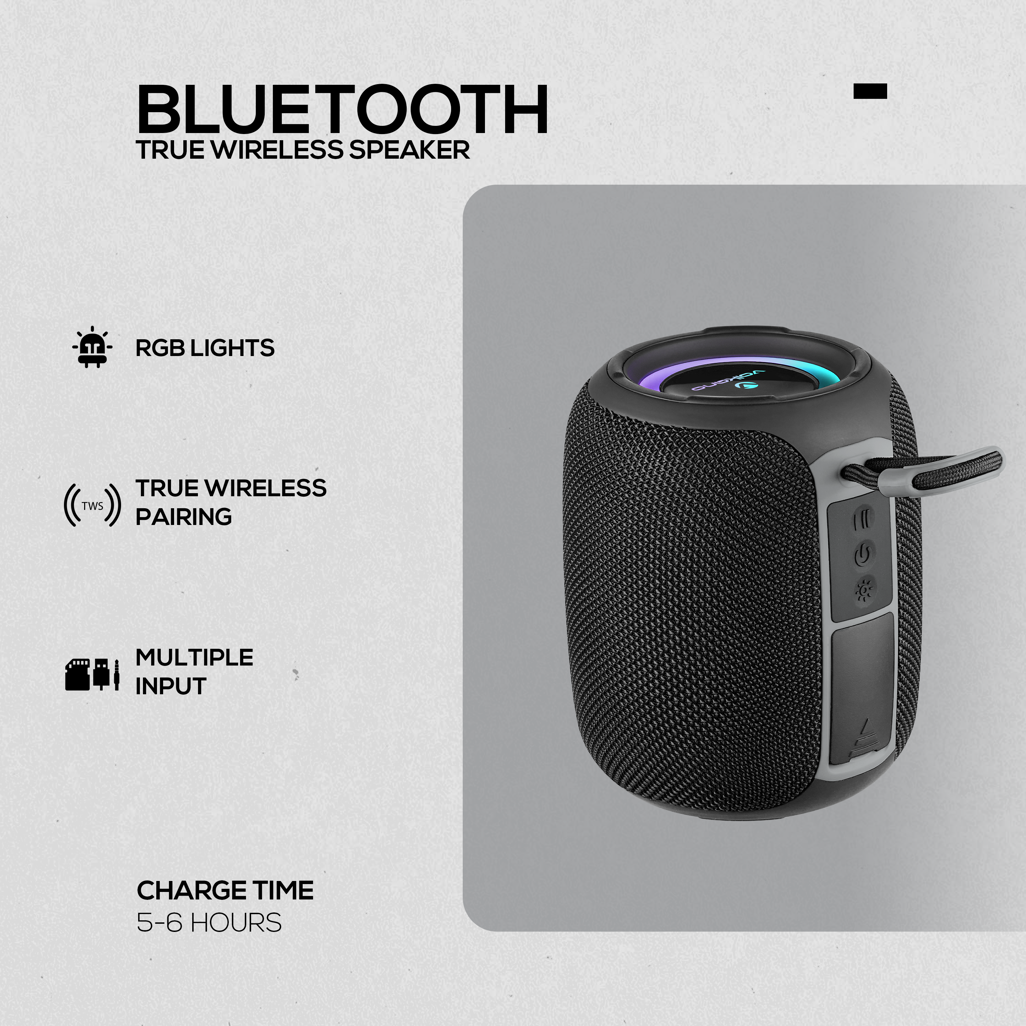 Volkano Topaz Series Bluetooth Speaker - Black