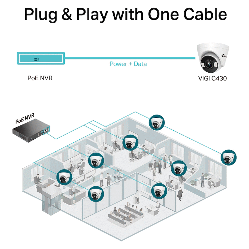 TP-Link Vigi C430 3MP 4mm Full-Color Turret Network Camera - image 10