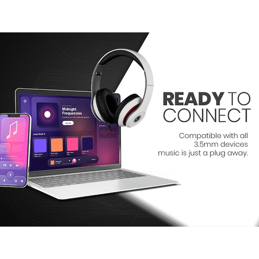 Volkano Falcon Series Headphones with Microphone - White - image 10