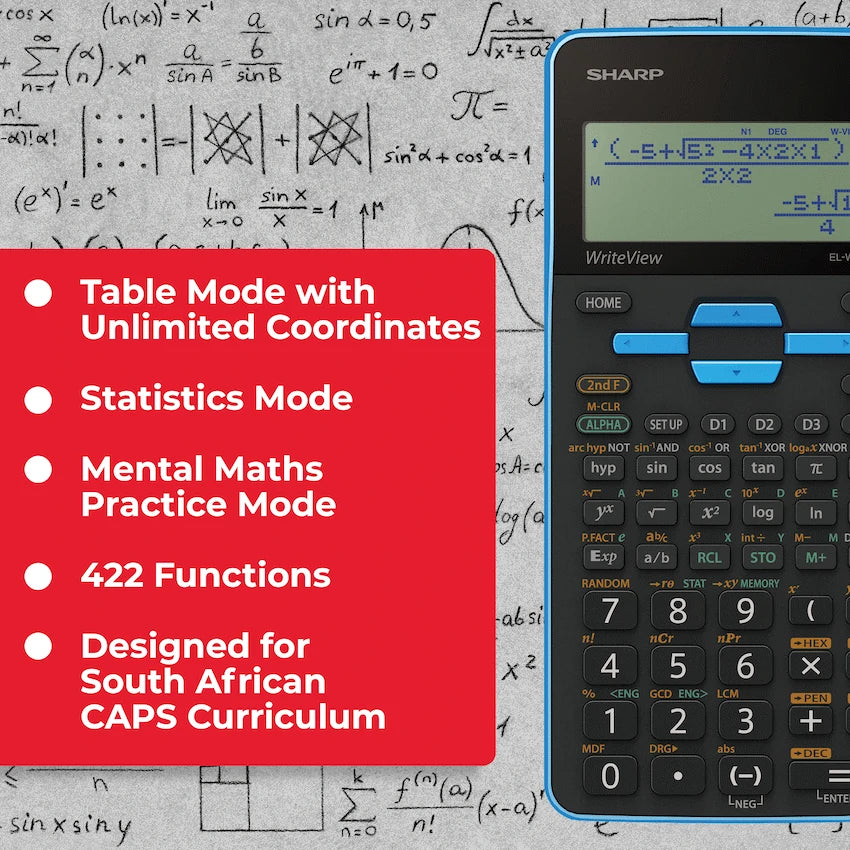 Sharp EL535 Scientific Calculator - 422 Functions- Blue - image 10