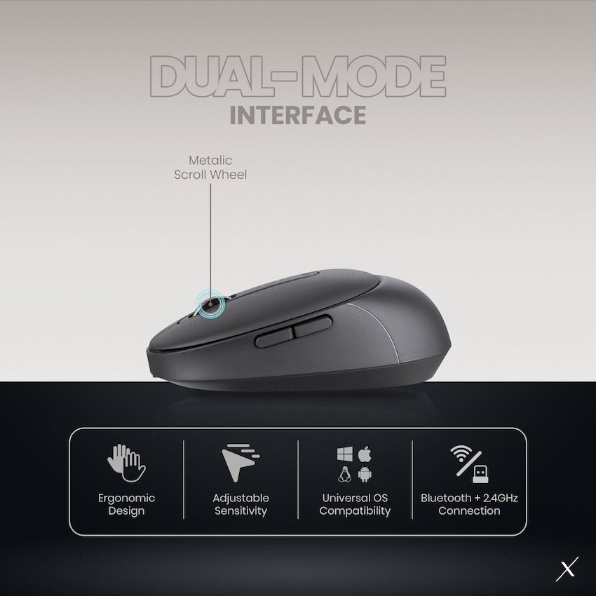 VolkanoX Crater Bluetooth Wireless Mouse - Graphite - image 10