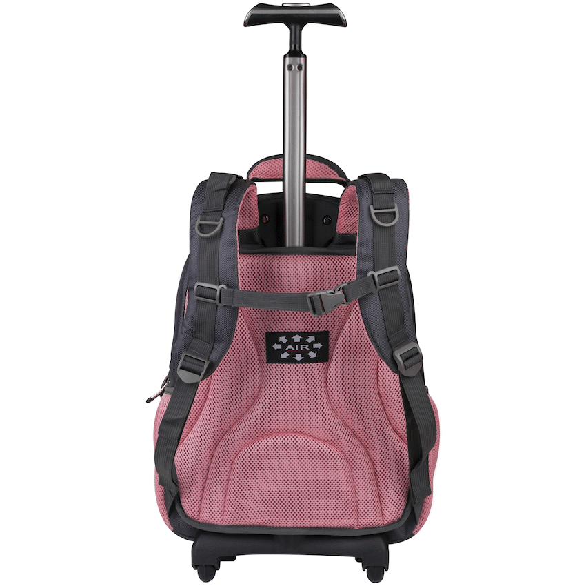 Volkano Orthopaedic Trolley Backpack 27L - Dark Grey/Pink - image 10