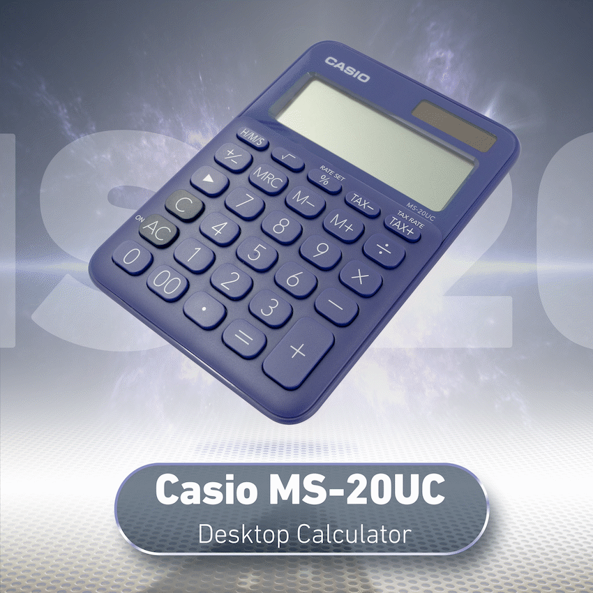 Casio MS-20UC - Desktop Calculator 12-Digit - Purple - image 10