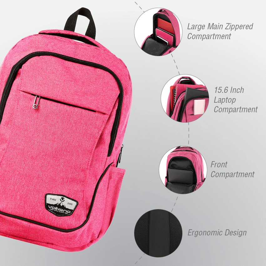 Volkano Victory Backpack - Pink Mel - image 10