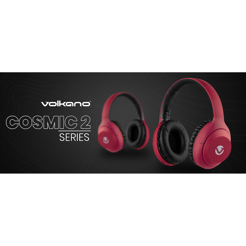 Volkano Cosmic 2 Series Bluetooth Headphones - Red - image 10