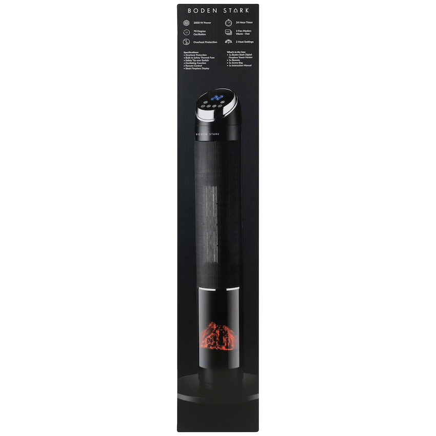 Boden Stark Digital Fireplace Tower Heater - image 10