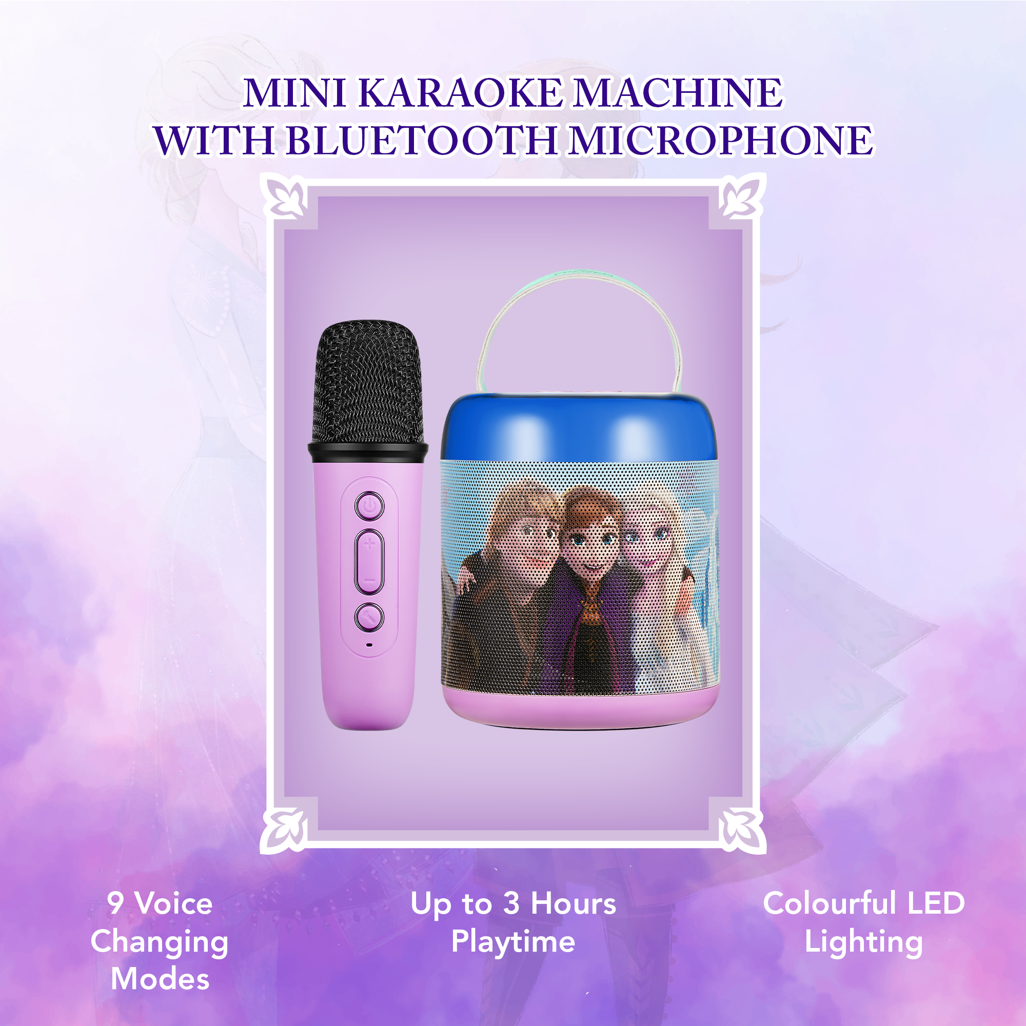 Disney Frozen Cylinder Karaoke Speaker with Bluetooth Microphone