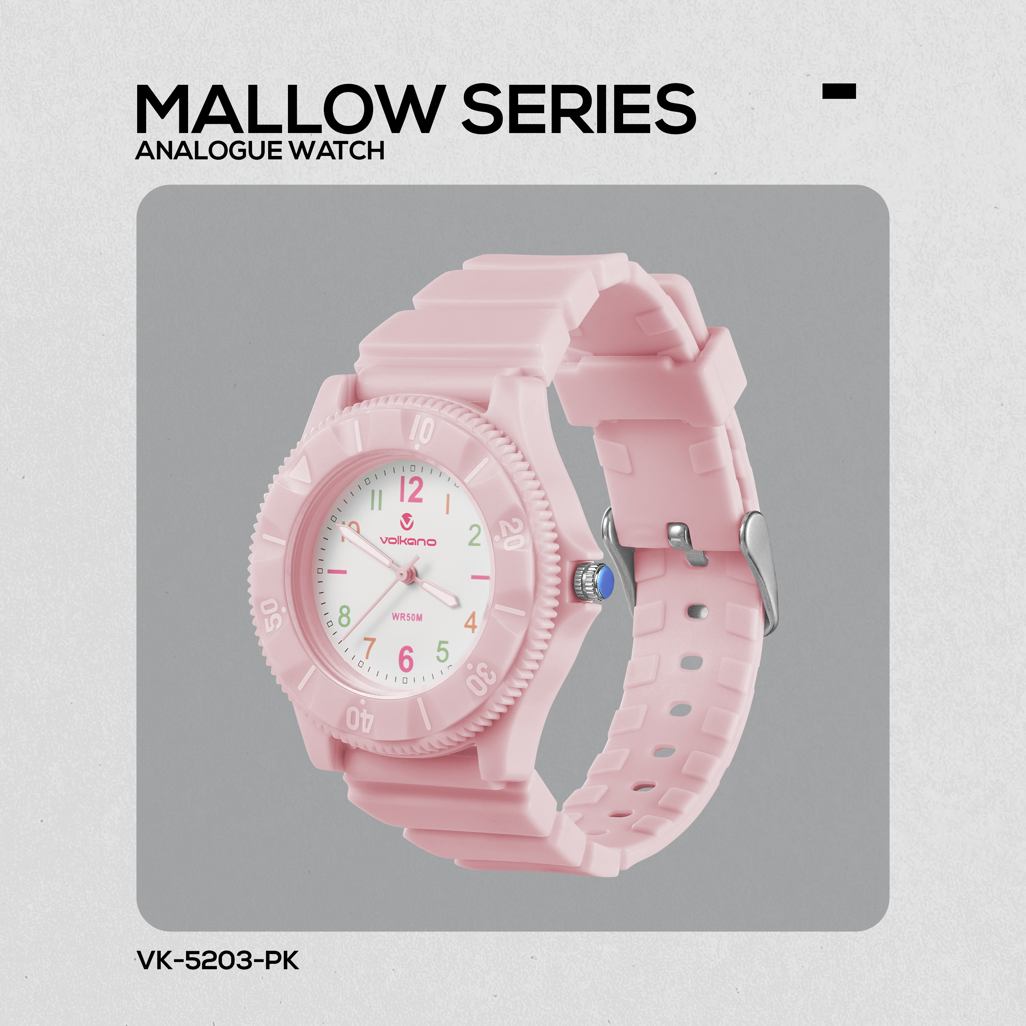 Volkano Mallow Series Kids Analogue Watch - Pink
