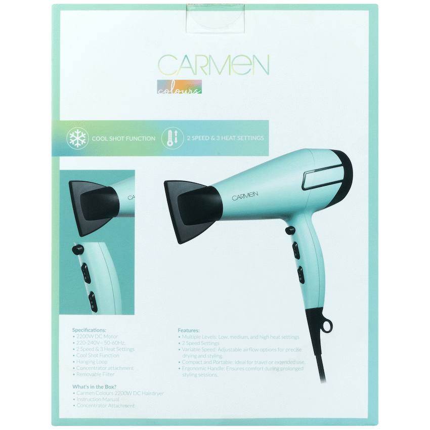 Carmen Colours 2200w DC Hairdryer - image 10