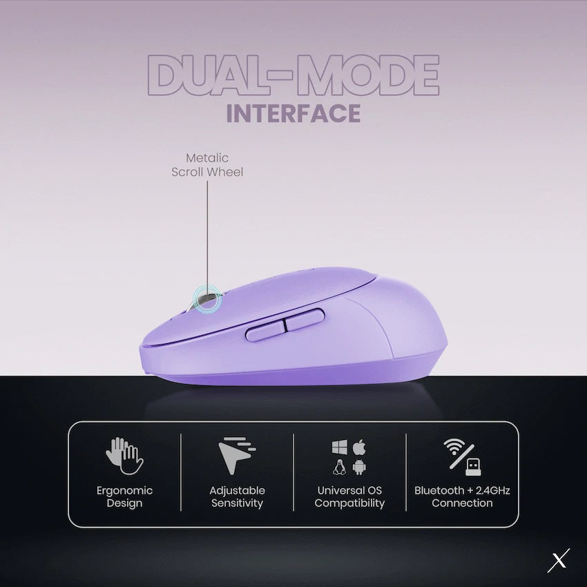 VolkanoX Crater Bluetooth Wireless Mouse - Purple - image 10