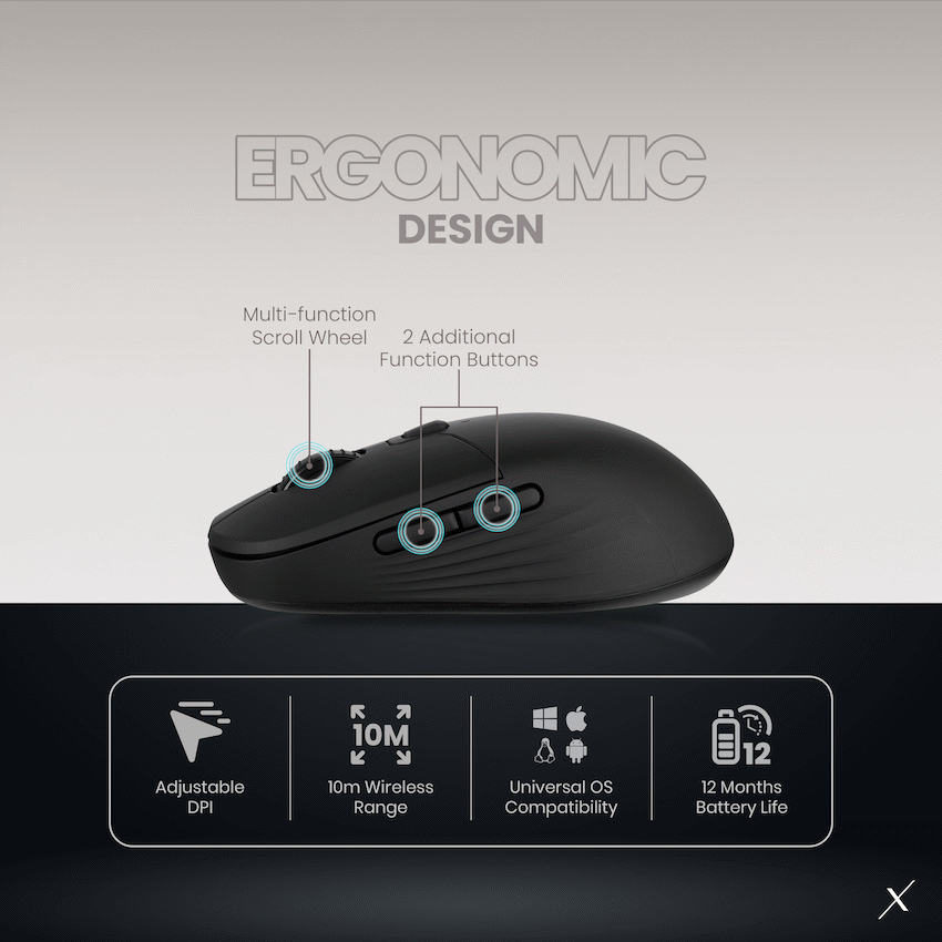 VolkanoX Inferna Bluetooth Wireless Mouse - Graphite - image 10