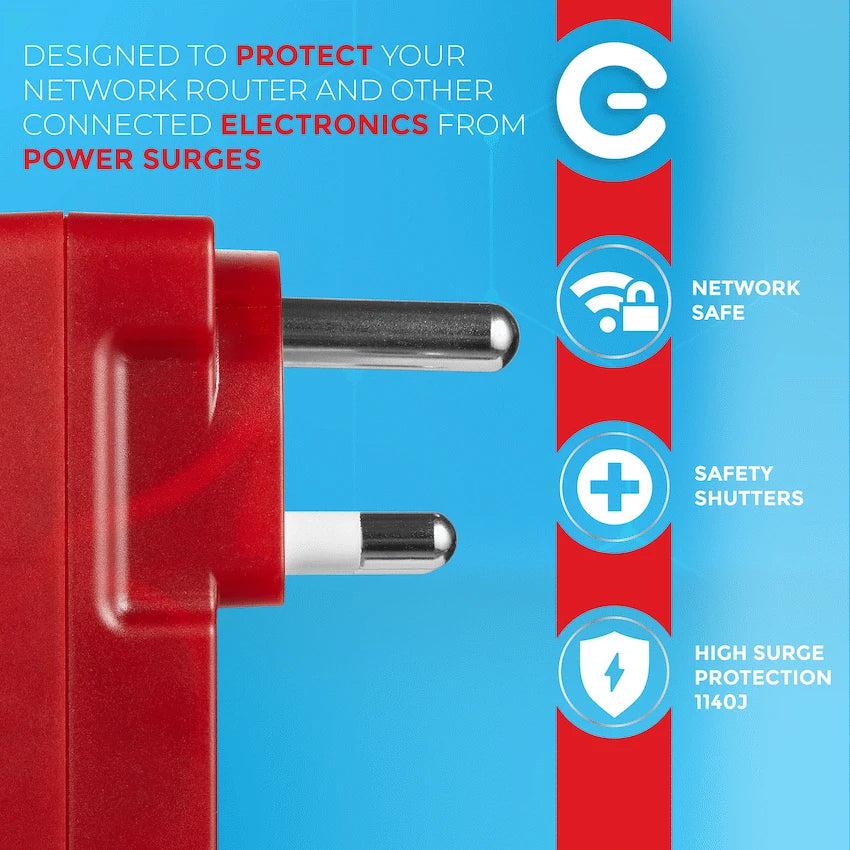 Switched High Surge 2-Way Network Router Safe Adaptor - image 10