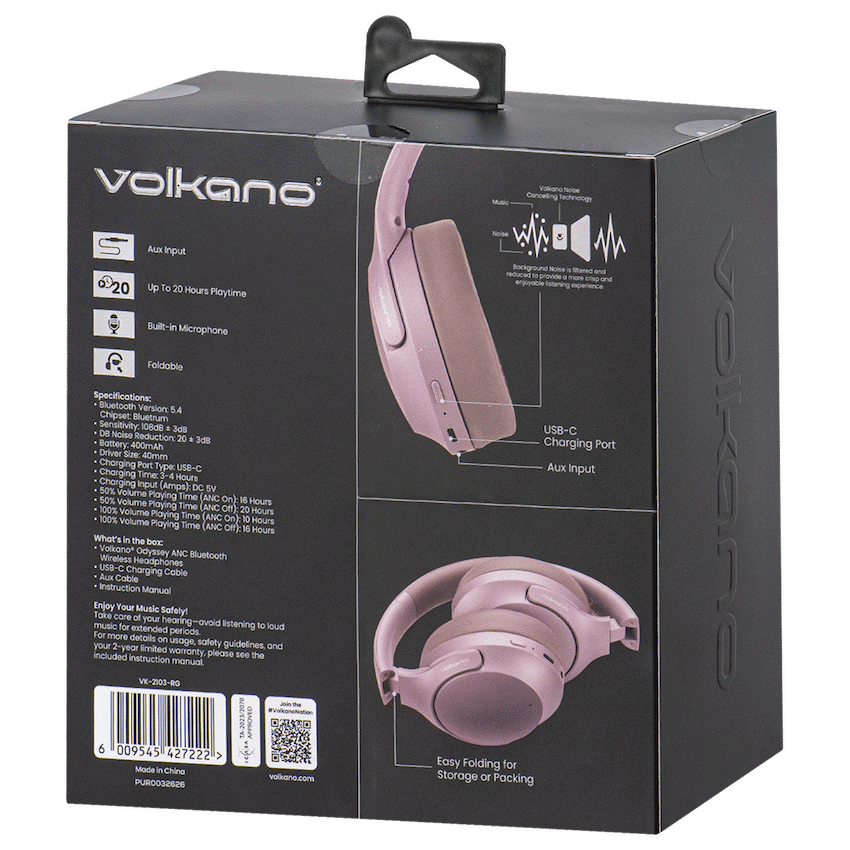 Volkano Odyssey ANC Bluetooth Wireless Headphone - Rose Gold - image 10