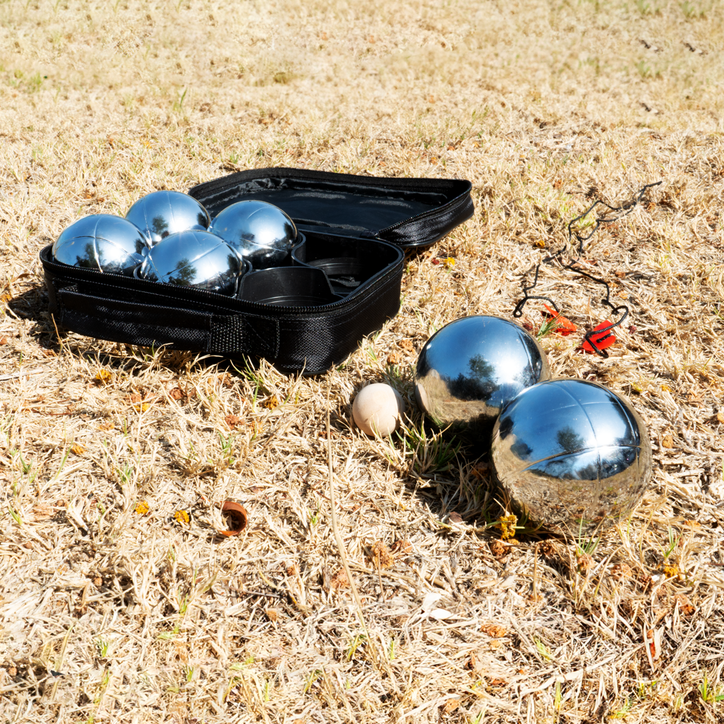 Quest 6pc Metal Boules Set - Silver