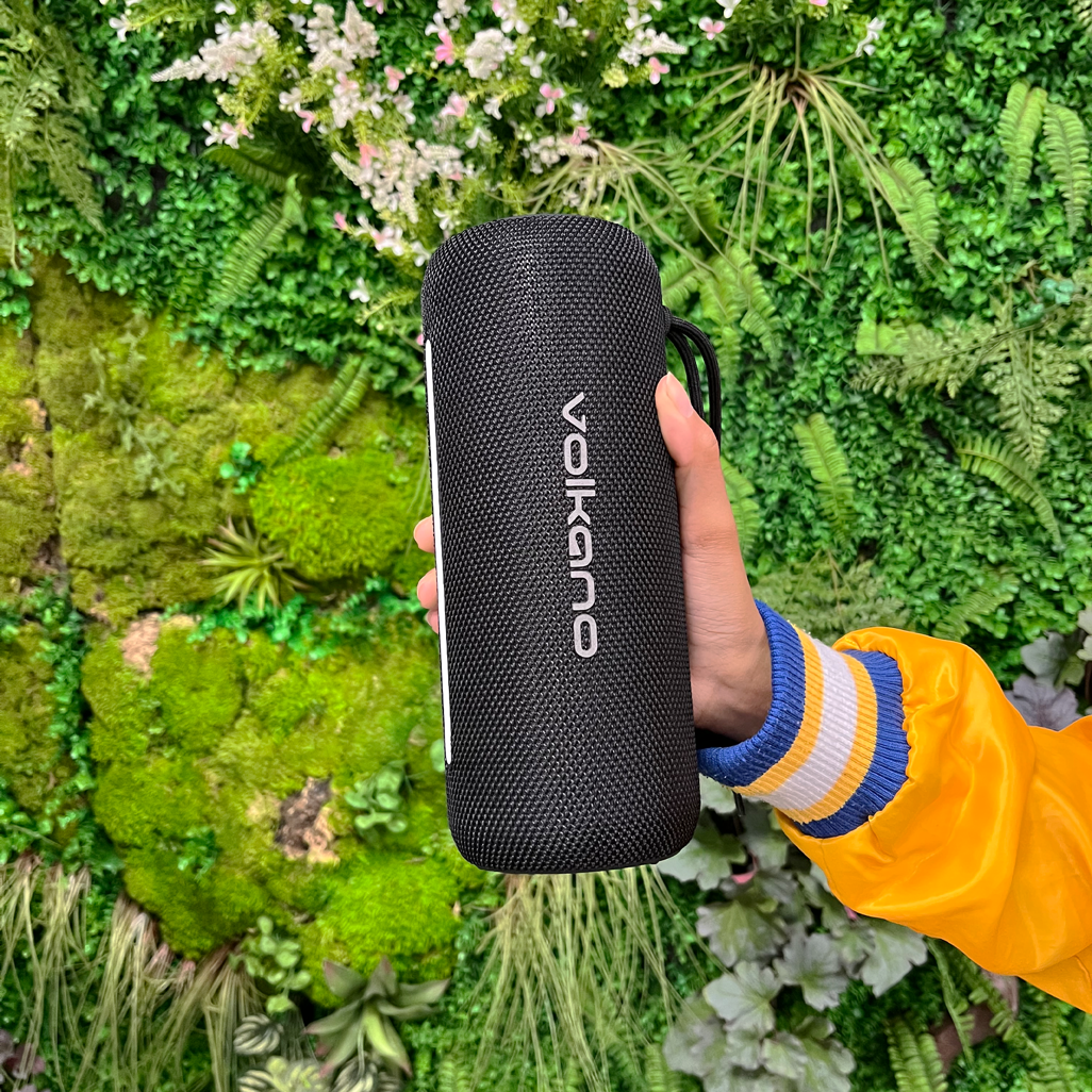 Volkano Rave Series Portable Bluetooth Speaker  - Black with grey buttons