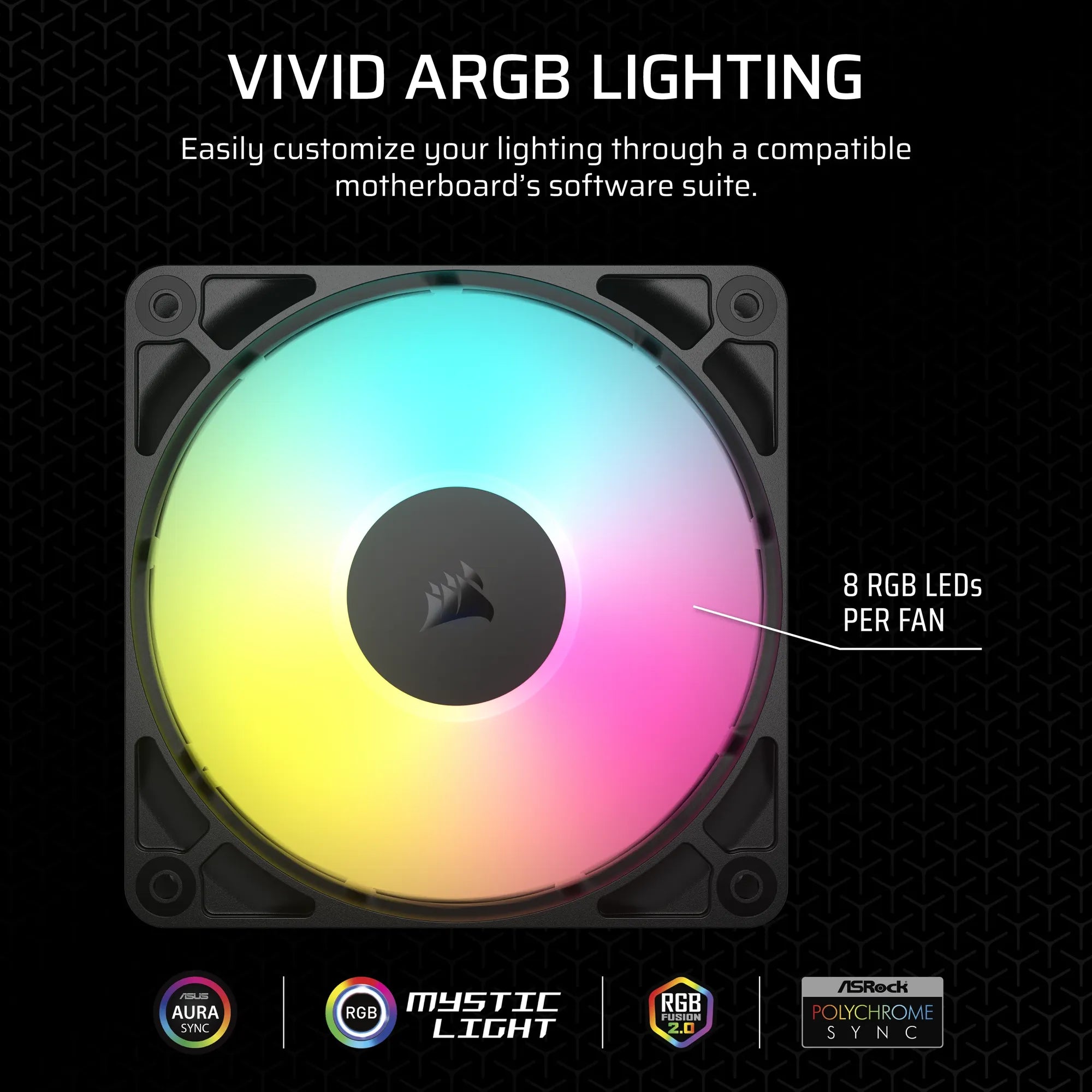 Corsair RS120 ARGB 120mm PWM Fans Triple Pack - image 2