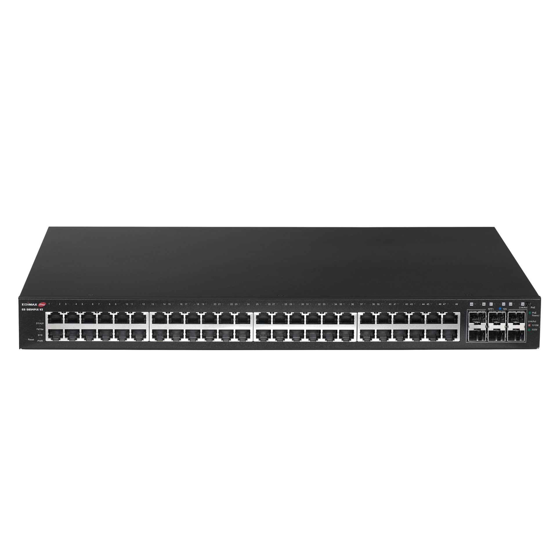 Edimax 54 Port, Web Smart,  48 Gigabit PoE+ Long Range Switch with 6 SFP+ Ports - image 2