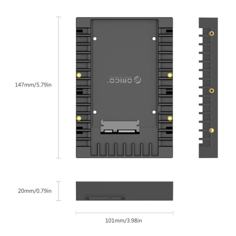 ORICO 2.5″ to 3.5″ HDD|SSD Caddy – Black
