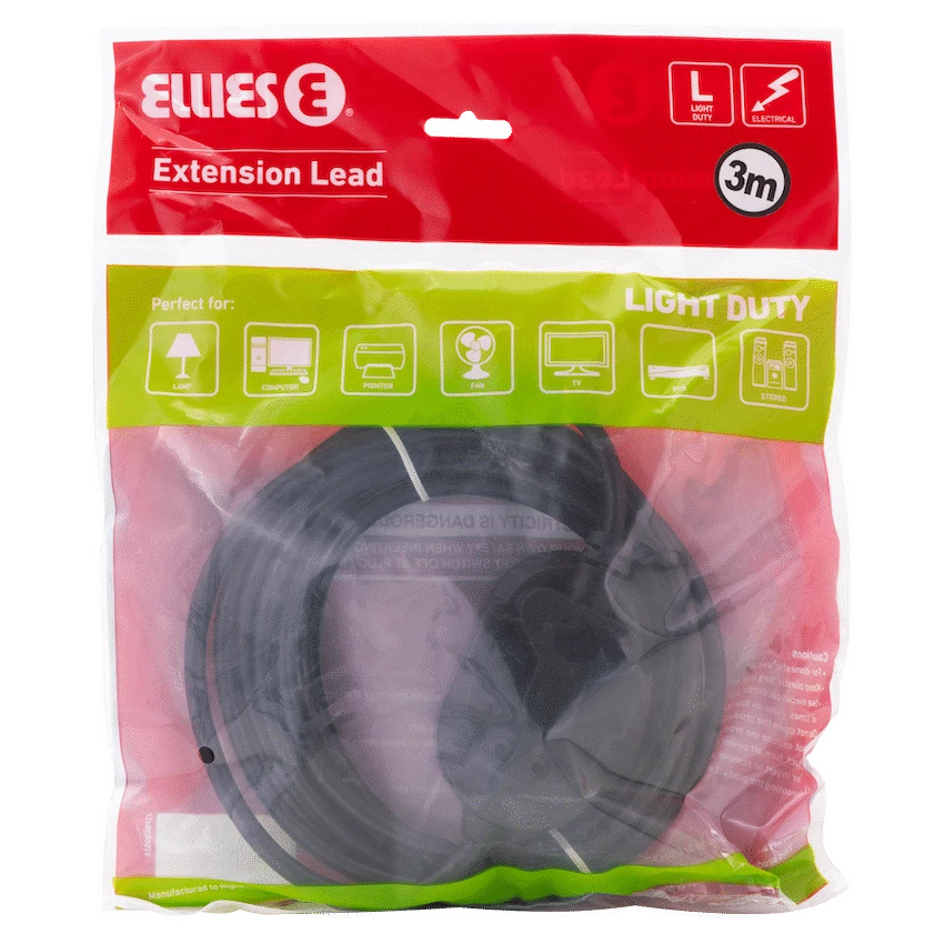 Ellies Back-to-Back Light-Duty Extension Lead - 3m - image 11