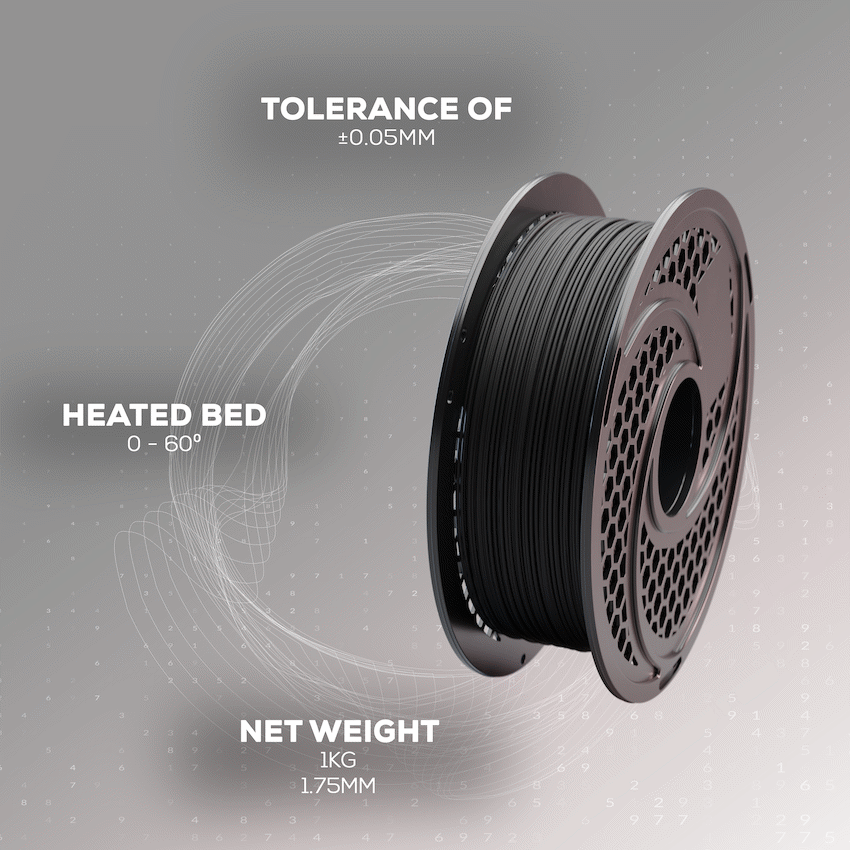 SA Filament PLA Hyper Filament 1kg - Black - image 11