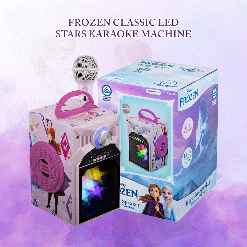 Disney Frozen Classic LED Stars Karaoke Machine with Microphone - image 11