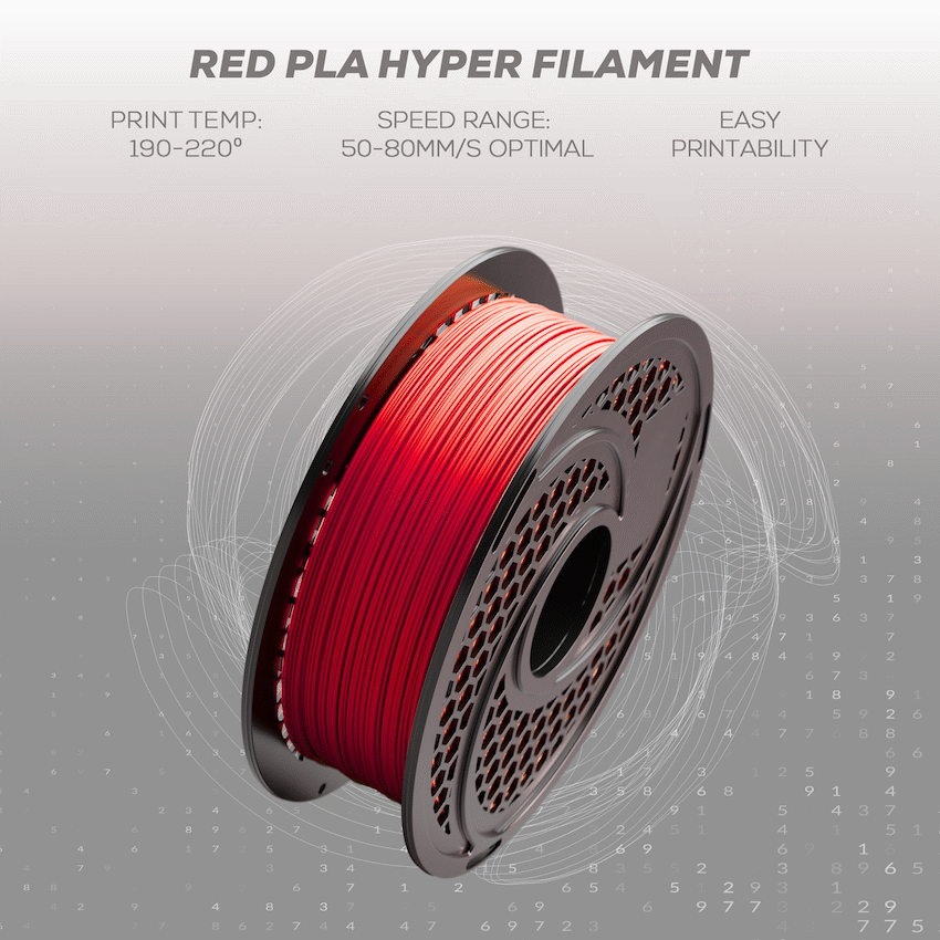 SA Filament PLA Hyper Filament 1kg - Red - image 11
