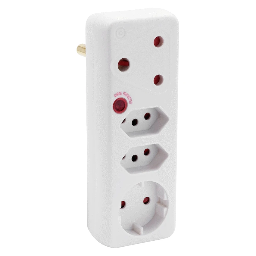 Ellies 4-Way Surge Adaptor with Schuko - WT - image 11