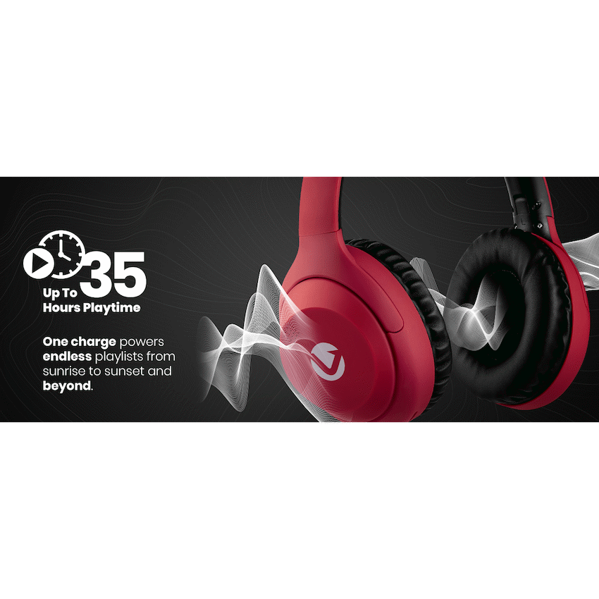 Volkano Cosmic 2 Series Bluetooth Headphones - Red - image 11