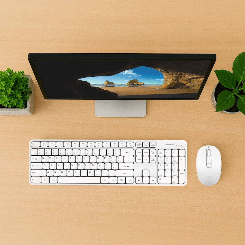 VolkanoX Garnet Bluetooth Wireless Keyboard and Mouse Combo - White - image 11