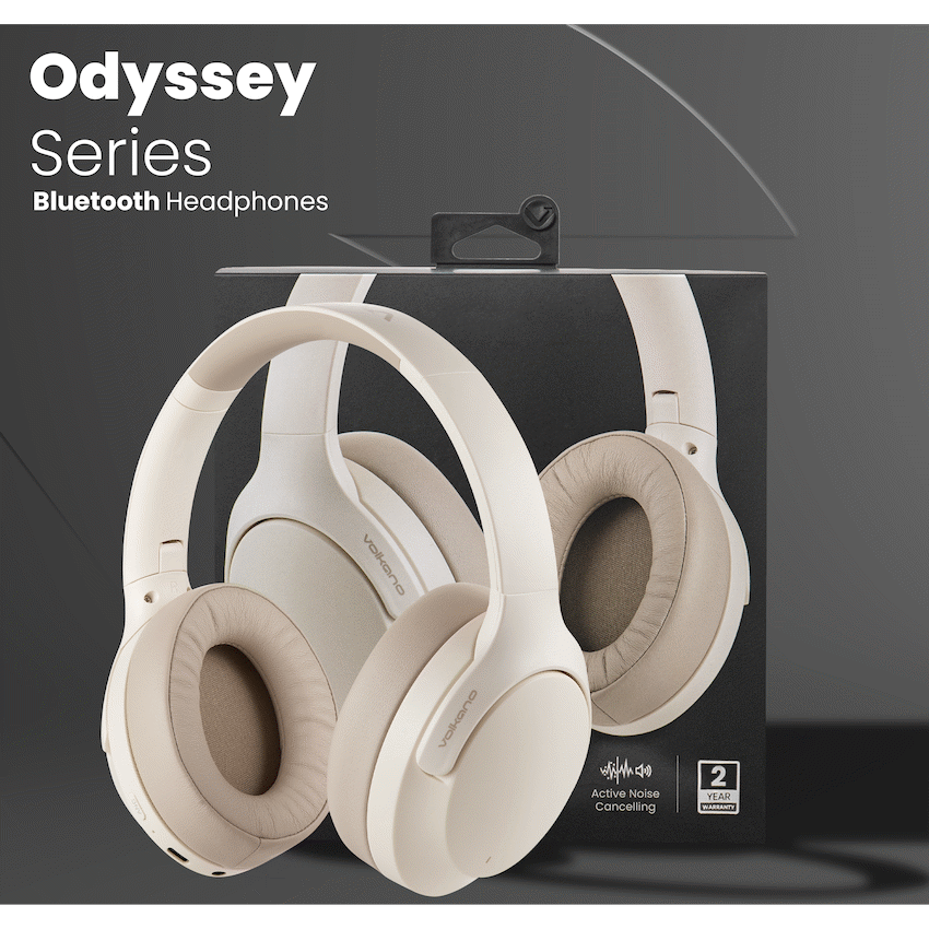 Volkano Odyssey ANC Bluetooth Wireless Headphone - Nude - image 11