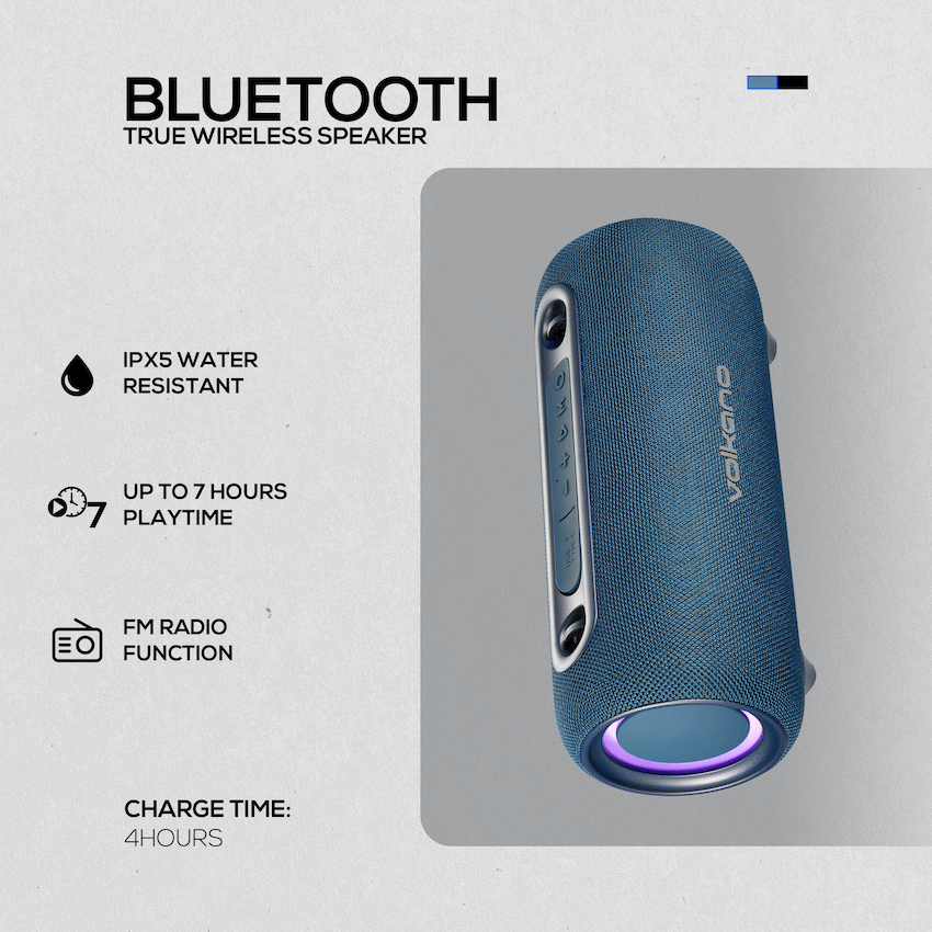 Volkano Mamba 2.0 Series Bluetooth Speaker - Blue - image 11