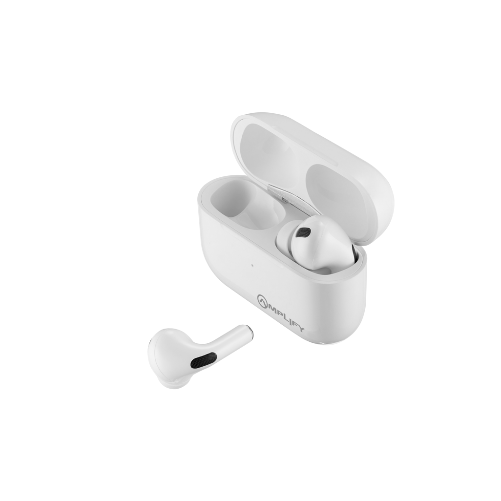 Amplify Note X Series TWS Earphones - White Case + White Cover