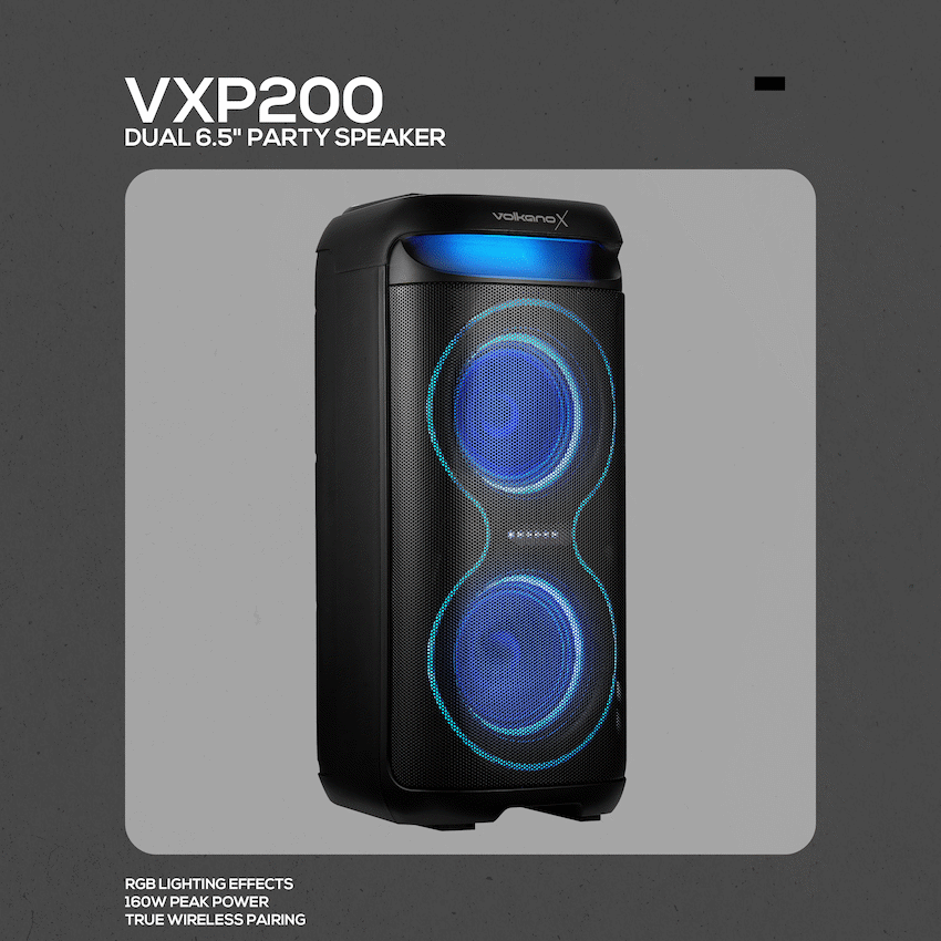 VolkanoX VXP200 Dual 6.5" Party Speaker  - Black - image 11