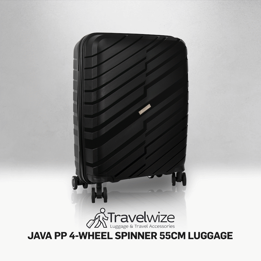 Travelwize Java PP 4-Wheel Spinner 55cm Luggage - Black - image 11